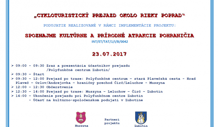 1. fotografia fotogalérie Pomoc z EÚ 2014 - 2020 / Cykloturistický prejazd okolo rieky Poprad - foto